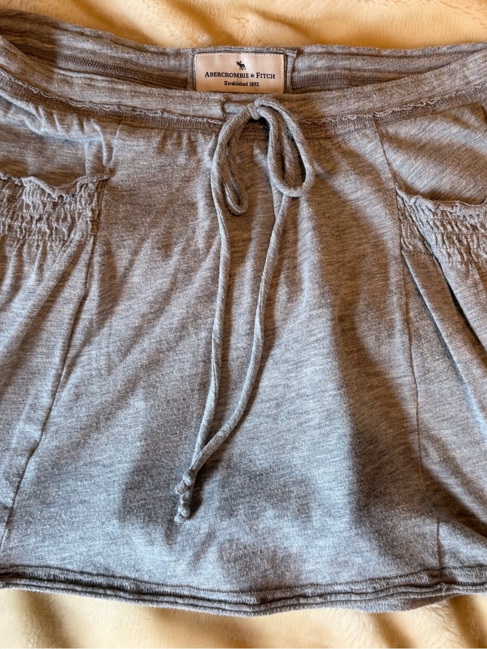 Abercrombie & Fitch Heather Gray Drawstring Skort-Vintage